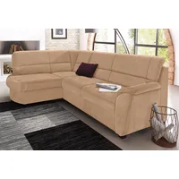 Ecksofa SIT & MORE "Pandora L-Form" Sofas Gr. B/H/T: 251cm x 91cm x 176cm, Luxus-Microfaser ALTARA NUBUCK, Ottomane links, ohne Bettfunktion, braun (macchiato) wahlweise mit Bettfunktion und Bettkasten