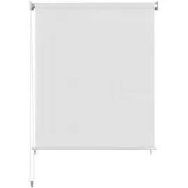 vidaXL Außenrollo 60 x 140 cm / Fenstergröße (Velux) weiß