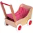 Holz-Wenzel Holzpuppenwagen Laura Holz mit Garnitur karo rot/weiß