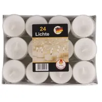 Sovie CANDLES Stimmungslichter Teelichter 4 x 2,5 cm 24 St. weiß