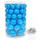 Jack by Inge Glas 60x Glas Christbaumkugeln 4 5 6 7 cm Weihnachtskugeln Eislack Blau + Haken