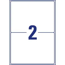 Versand-Etiketten, A4 mit ultragrip, 199,6 x 143,5 mm, 100 Bogen/200 Etiketten, weiß