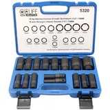 CCLIFE 16tlg 1/2" Schlagschrauber Nüsse Set, 10-32mm Cr-Mo tiefe Sechskant Kraft Nuss Steckschlüssel Schlagnuss