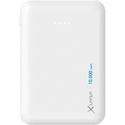 Zusatzakku XLayer Powerbank Micro Carbon White 10.000 mAh EINHEITSGRÖSSE