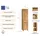 Home Affaire Kaika Hochschrank 40 x 170 x 35 cm Braun Holz