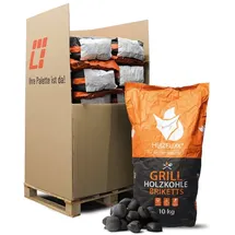 Heizfuxx Grillbriketts Hartholz Palette 200 kg