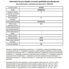 DOMO collection DO906K/03 Kühlschrank 41 l 51,2 cm hoch Weiß