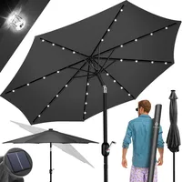 Kesser KESSER® Sonnenschirm Balkonschirm LED Solar mit Kurbel Inkl.