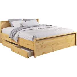 OTTO home Bettschubkasten OTTO HOME "Luven", beige (natur), B:18cm H:20cm T:65cm, Massivholz, Schubladen, Bettschubkasten, aus massiver Kiefer, 2 Stück, passen perfekt unter das Bett Luven