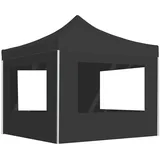 vidaXL Profi-Partyzelt Faltbar mit Wänden Aluminium 2×2m Anthrazit