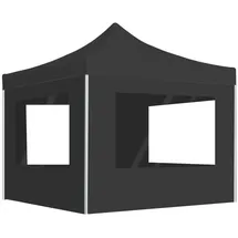 vidaXL Profi-Partyzelt Faltbar mit Wänden Aluminium 2×2m Anthrazit