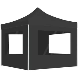 vidaXL Profi-Partyzelt Faltbar mit Wänden Aluminium 2×2m Anthrazit