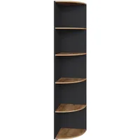 Vicco Ecki Eckregal 40 x 40 x 180,6 cm Anthrazit/Goldkraft Eiche