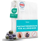 Twinzen - Matratzenbezug 90 x 200 x 25 cm mit Reißverschluss – Wasserdichter matrazenschoner90/200 für Allergiker – Matratzenhülle gegen Milben & Bettwanzen - Bi-Ome & Oeko-Tex