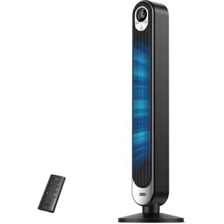 DREO 20dB Turmventilator Leiser, 9M Windentfernung Ventilator mit Kühlung Fernbedienung, 6 Geschwindigkeitstufen 4 Modi, 90° Oszillierender Stand Ventilatoren für Schlafzimmer, Tower Fan mit 12H Timer