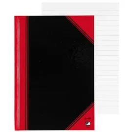 Bantex Notizbuch Chinakladde A5 liniert, schwarz/rot Hardcover 192 Seiten, 1 St.