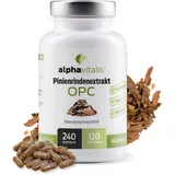 alphavitalis Pinienrindenextrakt hochdosiert mit OPC und Vitamin C Kapseln 240 St.