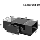 Tisch Wohnzimmertisch Stauraum 105 Cm Schwarz Okmyhome