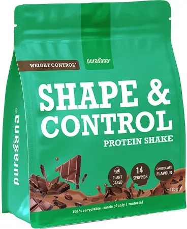 Purasana Shape And Control Veganer Proteinshake Pulver Schokolade Dose 350g