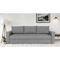3-Sitzer INOSIGN "MAGHERA 230 cm - OTTO. Verlässliche Qualität.", grau (hellgrau), B:230cm H:79cm T:92,5cm, 100% Polyester, Sofas, Schlafsofa, Bettkasten, pflegeleicht