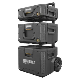 ToughBuilt Werkzeugwagen Kunststoff/Stahl 86 x 56 x 40 cm schwarz mit Rollen