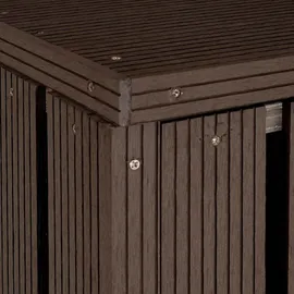 Mendler WPC-Mülltonnenverkleidung HWC-J28 140 x 115 cm braun