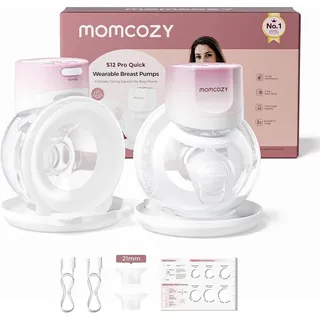 Momcozy S12 Pro Quick Milchpumpe Elektrisch, 2 Pack Rosa