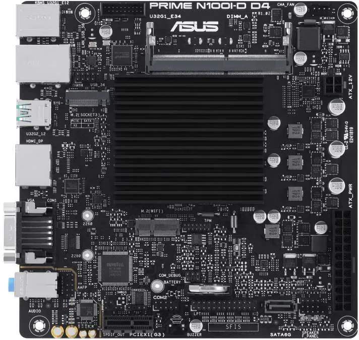 ASUS MB PRIME N100I-D D4-CSM, Intel® Prozessor N100, 1xDDR4, 1xHDMI, 1xDP, 1xVGA, Mini-ITX