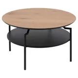 Actona GROUP Couchtisch »Goldington Beistelltisch, Kaffetisch«, Sofatisch, rund, dekorativem Rahmen, 1 Ablage, T: 80 cm,