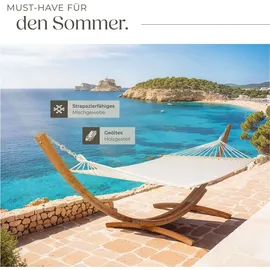 Tectake Hängematte XXL weiß inkl. Gestell