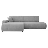 MIRJAN24 Ecksofa Piano O, mit Schlaffunktion und Bettkasten, L-Form Sofa (Farbe: Poso 110, Seite: Links) - Grau
