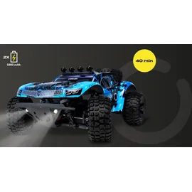 Overmax X-Hooligan Großes Schnelles Ferngesteuertes Auto, Maßstab 1:10, Geschwindigkeit 50 km/h Reichweite 100 Meter, 4x4-Antrieb 40 Minuten Fahrspaß LED-Beleuchtung