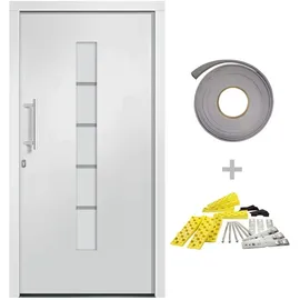 vidaXL Haustür rechts 100 x 210 cm weiß