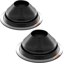 Vevor Rohrmanschette 150 bis 280 mm EPDM Dachdurchführung -55 bis 100°C 2er-Set Schwarz/Silber