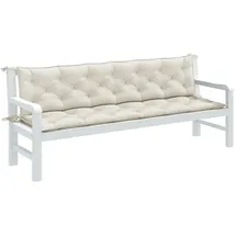 vidaXL Auflage 200 x 50 x 7 cm melange creme 2 St.