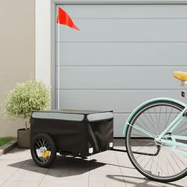 vidaXL Fahrradanhänger schwarz/grau 30 kg