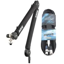 RØDE Microphones Rode PSA1+ Plus Black Mikrofonarm Tisch-Stativ Schwarz + keepdrum XLR-Kabel
