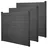 Mendler Windschutz 570 x 189 x 9 cm grau Holz 3 St.