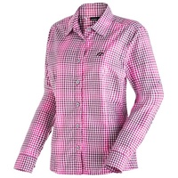 Maier Sports Funktionsbluse Nanni Damen Bluse, langarm Karobluse für Outdoor und Freizeit rosa 42