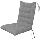 Morbuy Deckchair Auflagen für Gartenliegen, Sonnenliege Kissen Tragbare Garten Innenhof Gepolstertes Bett Relax-Liegestuhl Sitzauflage für Deckchair, Innen, Außen (45x100cm,Grau)