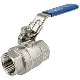 tecuro Edelstahl V4A Kugelhahn, beidseitig Ig 1/2 Zoll (dn 15) PN 63, absperrbar