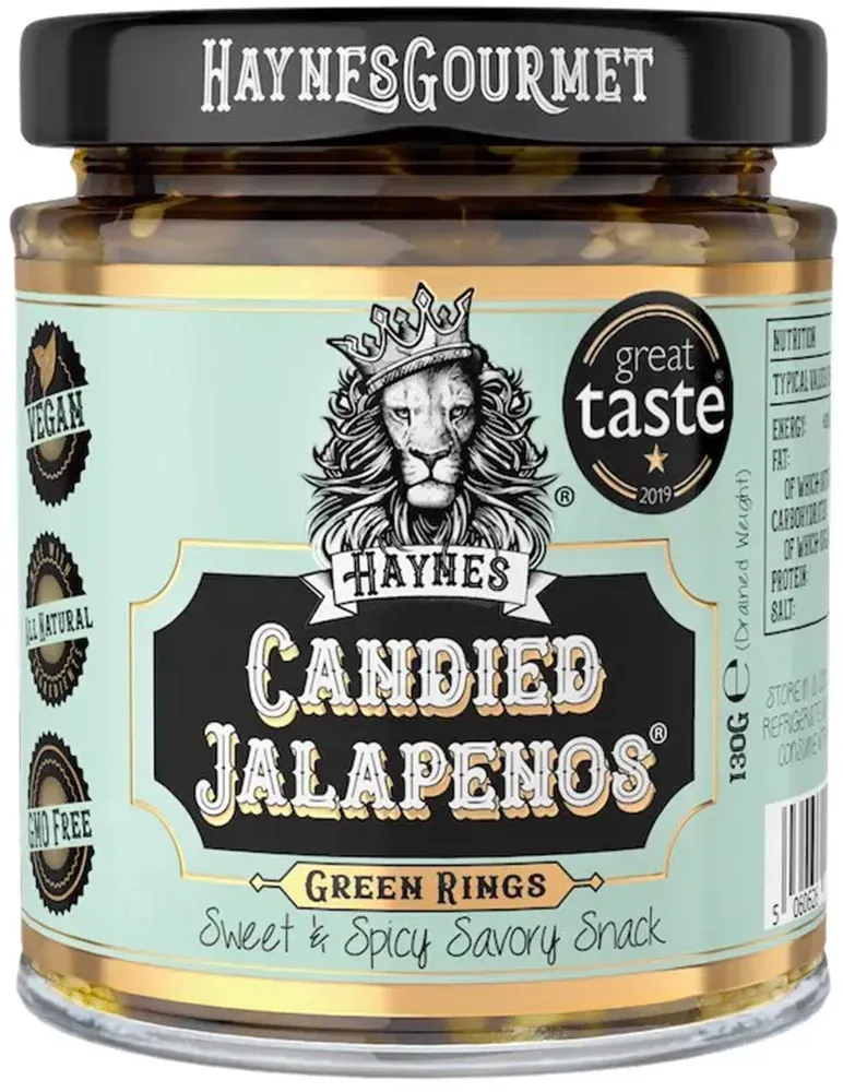 Haynes Gourmet Candied Jalapeno Green Rings – Süß & Scharf für jeden Genuss