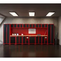 feistos Werkstatteinrichtung Novo 6 Metall Werkstattschrank schwarz & rot 45,7x528x198cm