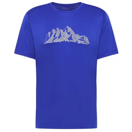 Jack Wolfskin Peak Graphic Kurzarm-t-shirt - Mtn Vibrant Blue - L