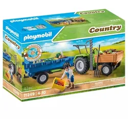 Playmobil: Traktor mit Anhänger und Arbeiter - 71249
