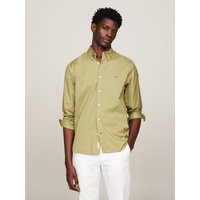 Tommy Hilfiger Langarmhemd »FLEX POPLIN RF SHIRT«, mit Labelschild innen an der Knopfleiste, Gr. XXL - N-Gr, faded olive, , 99512664-XXL N-Gr