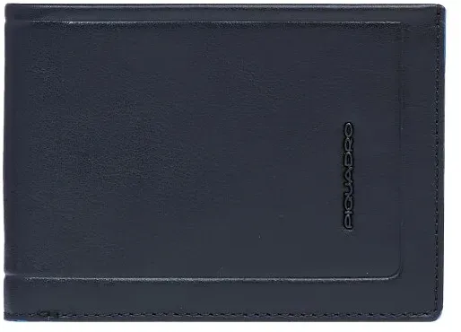 Piquadro Atlas Geldbörse RFID Schutz Leder 13 cm  blau