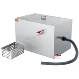 Vevor Kommerzieller Fettabscheider, 40 lbs Fettabscheider, Seitlicher Einlassabscheider, Fettabscheider aus Edelstahl Unter der Spüle, 9,96 GPM/Min Abwasser-Öl-Wasser-Abscheider, für Restaurant usw.