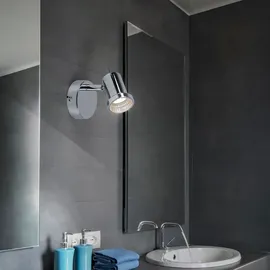 WOFI 5 Watt LED Wand Spot Strahler drehbar Lampe Leuchte Chrom Beleuchtung action 450301010000