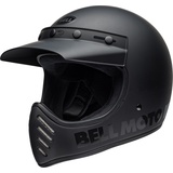 Bell Helme Bell Moto-3 Classic Motocrosshelm - Matt-Schwarz/Schwarz - XXL